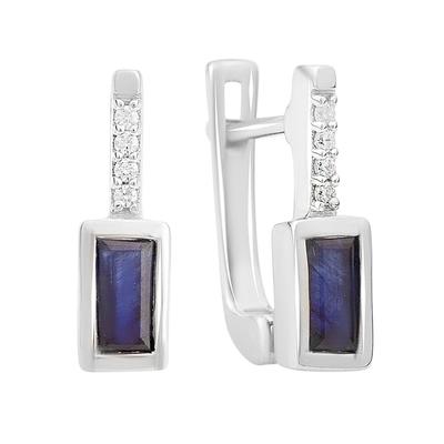 Orecchini in argento con zaffiro naturale 1,32 ct (2157663)
