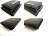 Authentic Jimmy Choo Metal Logo Black Leather Trifold Wallet Compact Wallet NAIMA #a789  Refurbished