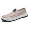 Genuine Leather Mens Loafers Fashion Handmade Moccasins Solid Color Slip on Flats Ultra-light Oled Man Boat Shoes Driving Shoes