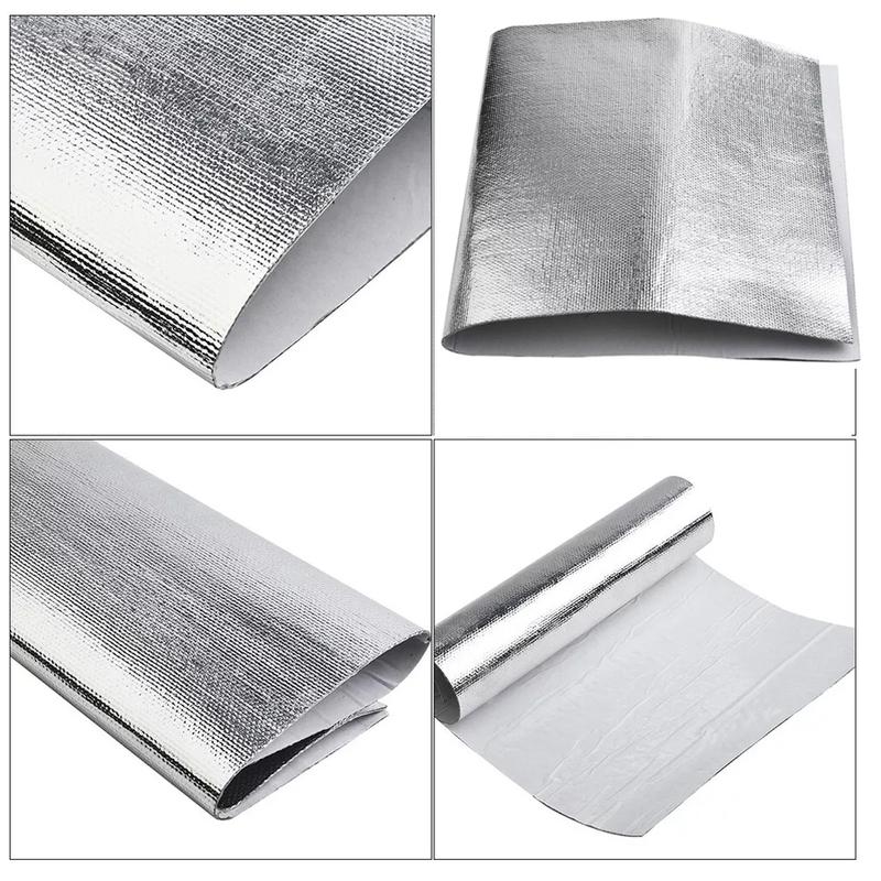 25x50cm 25x100cm 1pcs Car Heat Protection Film Car Fender Heat Auto Motorcycle Heat Shield Insulation Exhaust Engine Film Wrap