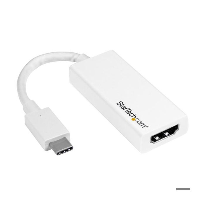 USB-C til HDMI-adapter - STARTECH - 4K 60 Hz - Hvit - Kompatibel med MacBook og HP ENVY