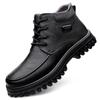 Autumn Boots for Men Black Men Boots Fashion Winter Plush Ankle Boots Retro Motorcycle Booties Botas Para Hombre Big Size 38-51