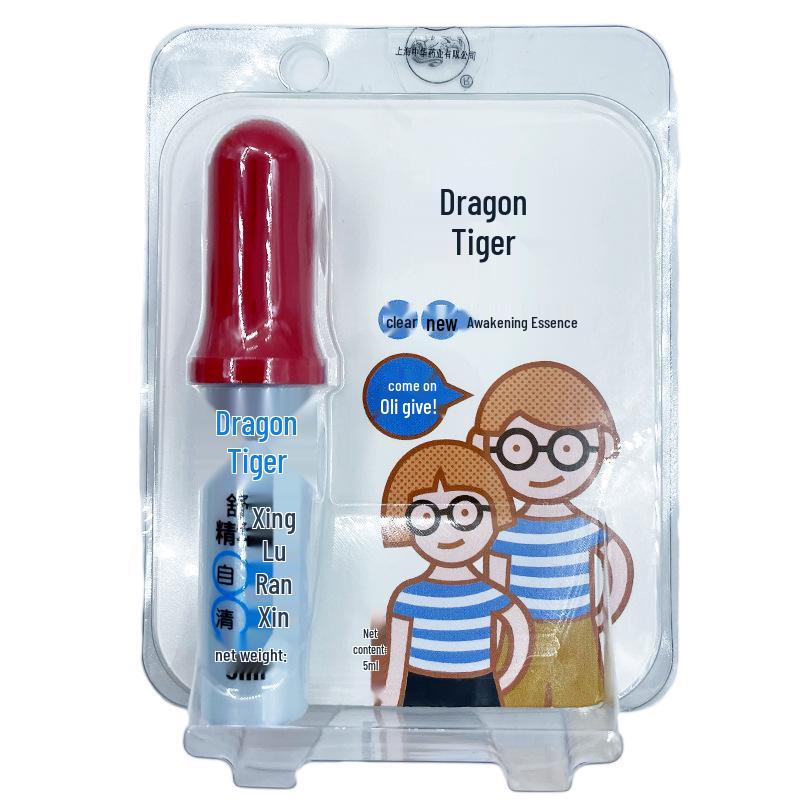 Dragon Tiger Wake-Up Oil: Invigorating, Cooling Peppermint, 5ml & 10ml