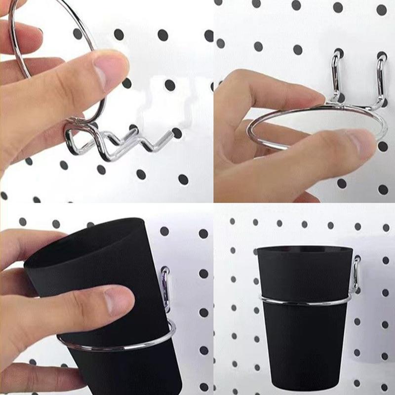 1 Set Pegboard Cup Holder Accessories For Craft Room Hook Baskets Ribbon Organizer Screw Tool For Organizing Accessories Tools