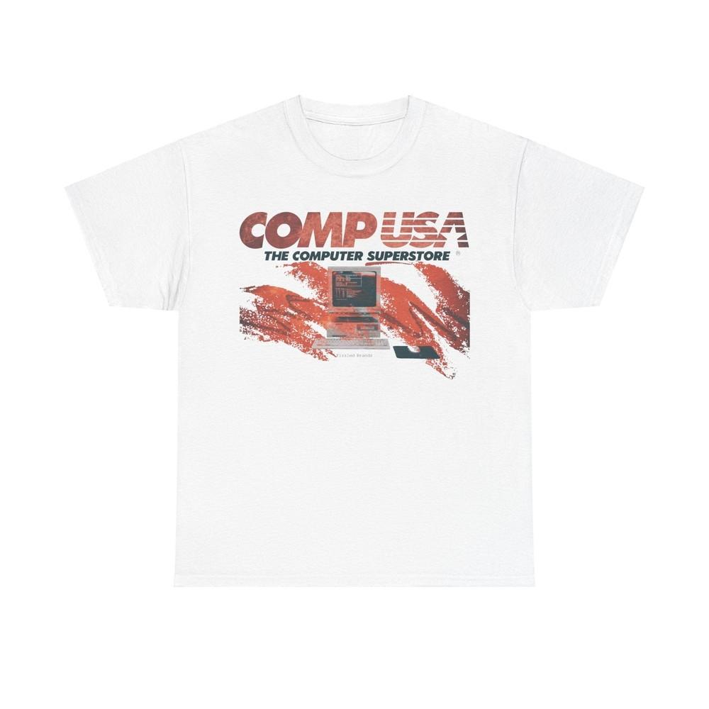 CompUSA Computer Electronics Superstore Nostalgic Tribute T-shirt Unisex T-Shirt XXXXL