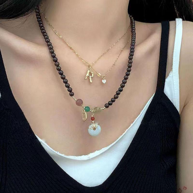 Laurel fairy rabbit zircon necklace female niche design advanced sense cute sweet versatile smart jade rabbit collarbone chain