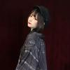 Japanese Leather Buckle Beret Octagonal Hat Warm Artist Hat All-match for Women