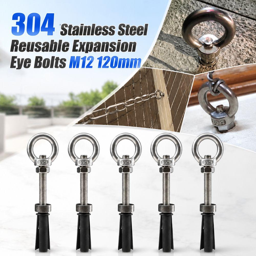 304 Stainless Steel Reusable Expansion Eye Bolts Removable Expansion Bolts Multifunctional
