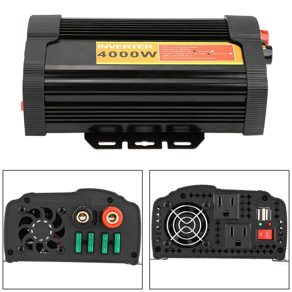 12V DC to 110V AC 4000W Car Auto Voltage Transformer Inverter Converter Car  4000W Power Inverter Inverter  Inverter