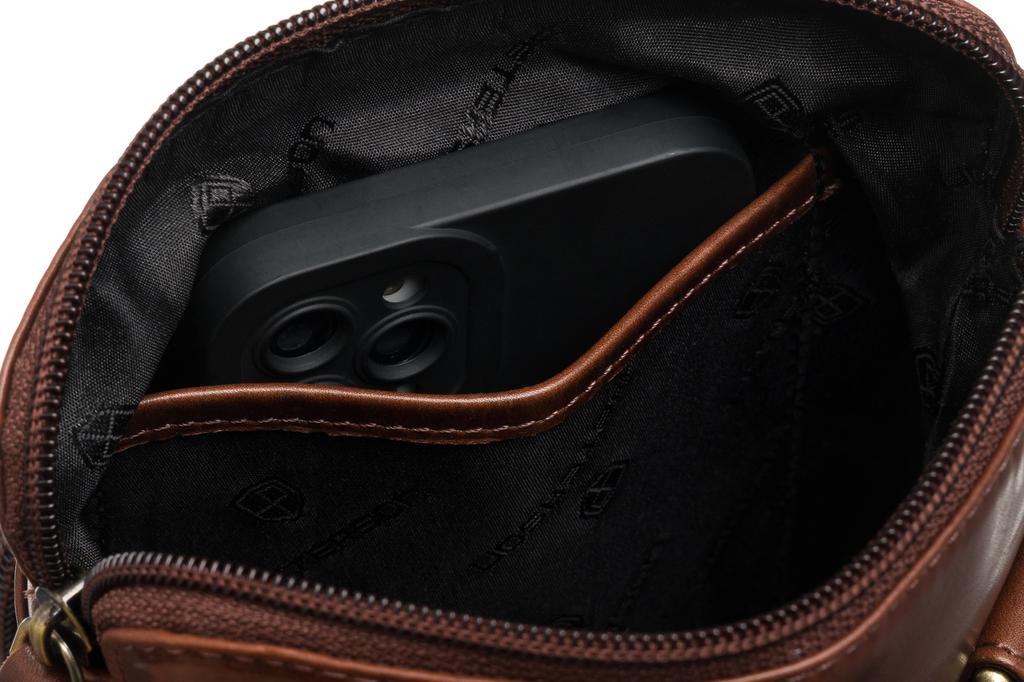 PTN 1904-TUM-0666 Brown Leather Bag