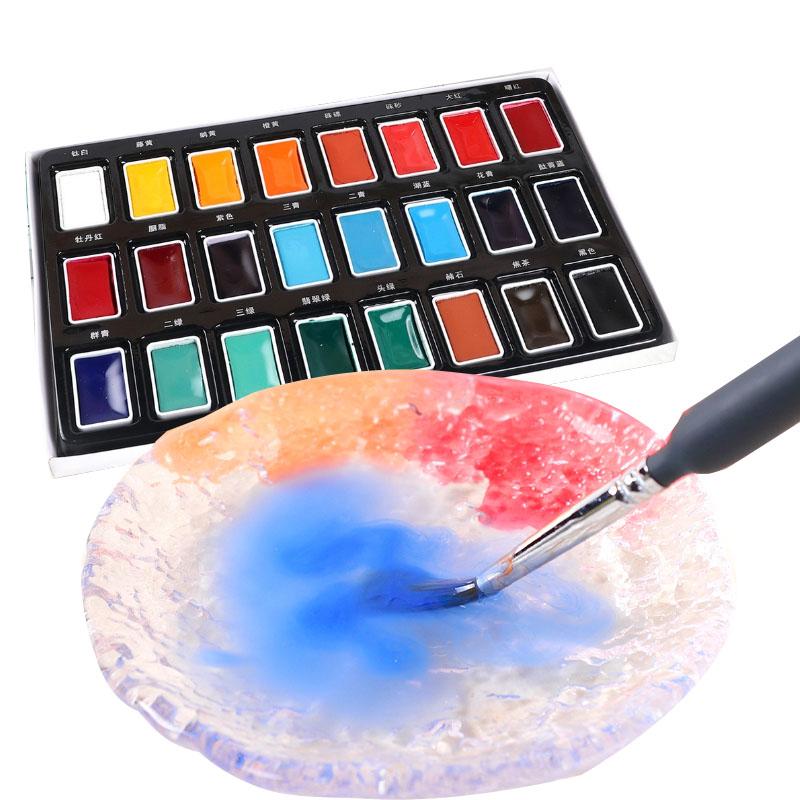 6/12/24 Color Water-soluble Solid Chinese Painting Pigments Ink Painting Beginner Set