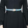 Modern Women Jeans Belt Round Buckle Punk Belt Impressive Style for Beach