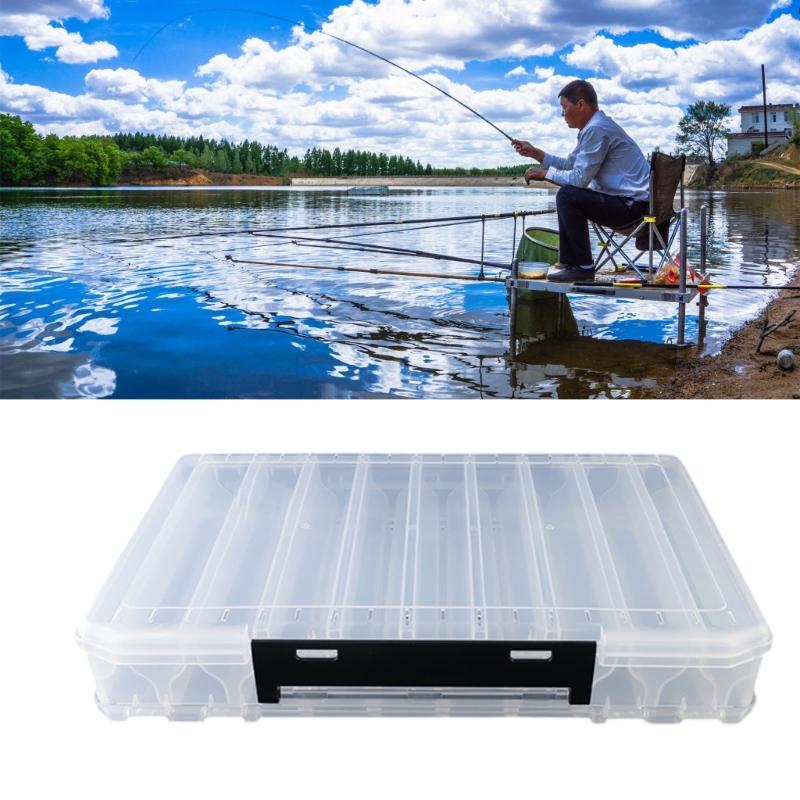 Double Side Tackle Carrying Case Large Clear Fishing Lures Storage Waterproof