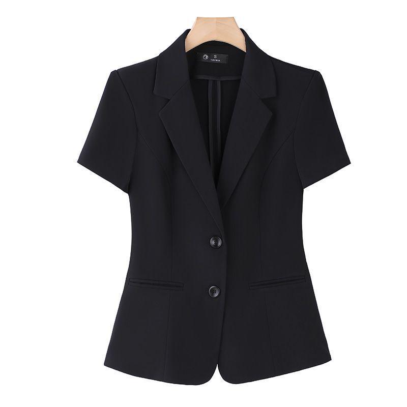 Women s Summer Business Suit Set - Short-Sleeved Formal Wear for Hotel Front Desk S (78-90 jin)