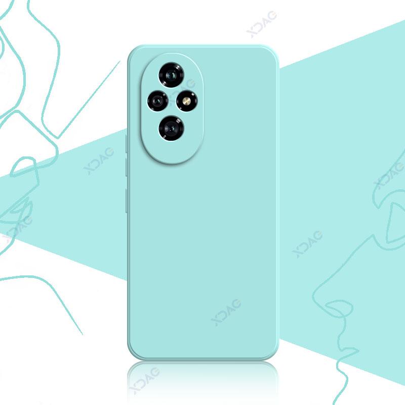 Mobile Phone Case for Honor 200 Pro Honor200 200Pro 5G 360 Soft Luxury Square Liquid Silicone Back Cover Waterproof Bag