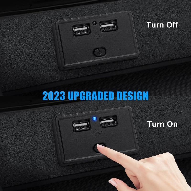 Double USB Car ChargersSocket 4.8A Phone Charge Outlet Power Adapter Suitable for Motorbike Boat Marine Truck ATV Camper