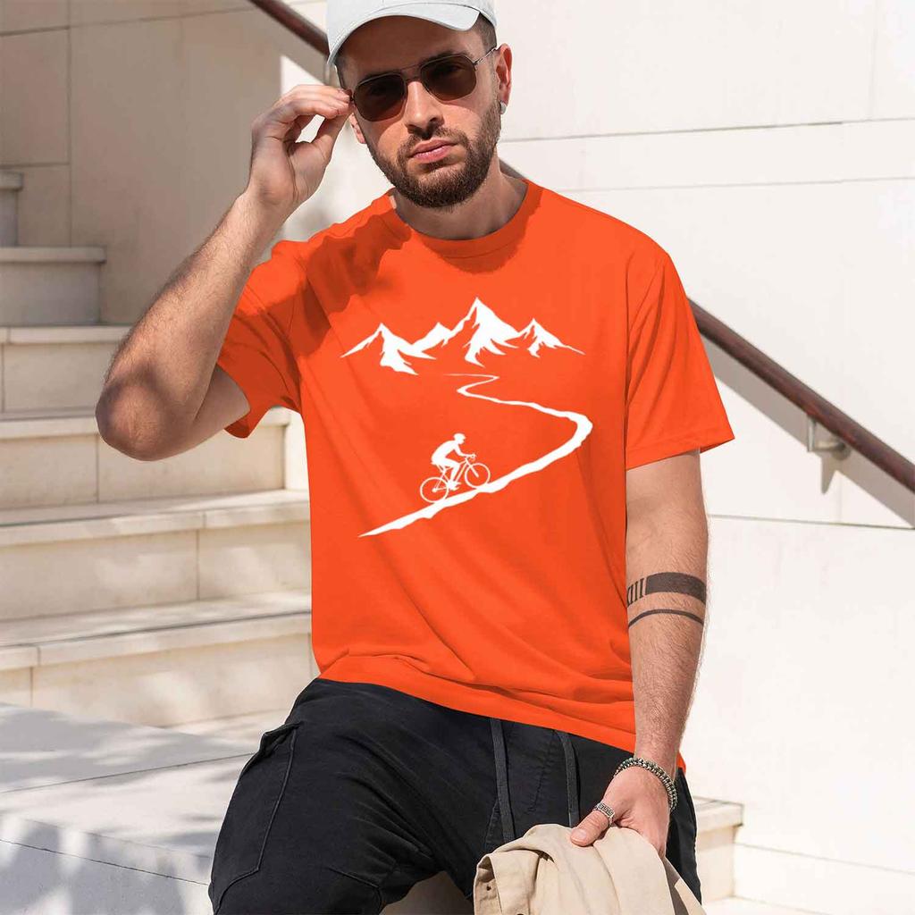 2026 New Light Blue Unisexs Cycling Tee Breathable Summer Mountain Graphic Funny Gift For Unisex Short Sleeve Tshirt