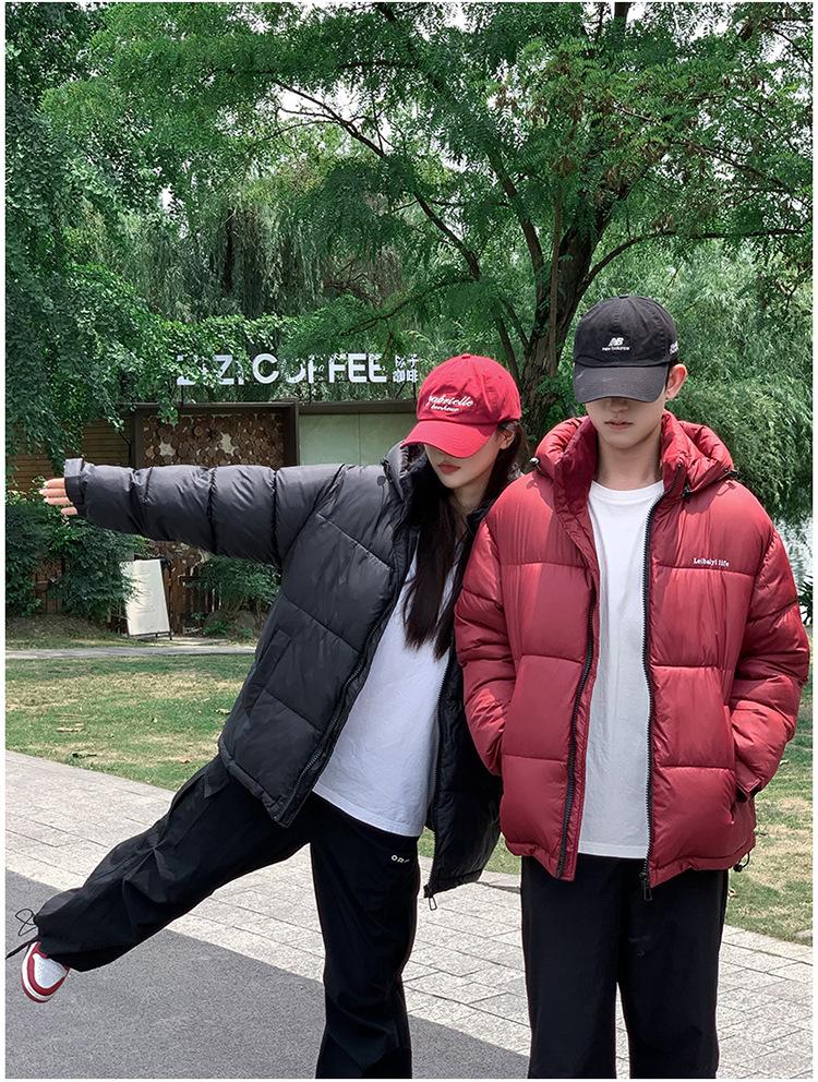 Unisex Short Hooded Winter Jacket with Big Pockets