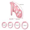 Soft silicone chastity cage pink cock cage lockable male chastity device belt 4size cock ring femdom 18+ adult sex toys for men.