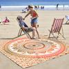 Printed Pattern Mandala Quick-Drying Water-Resistant And Moisture-Proof Beach Mat For Outdoor Picnics And Camping Blanket Carpet