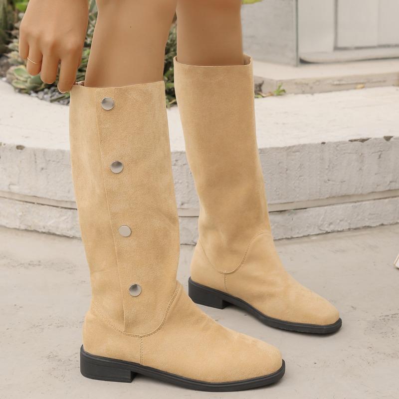 Fashion Classics Women's  Style Versatile English Style Boots Hot Fashion Pointed Toe Lightweight Boots Slip-resistant Shoes Long Boots