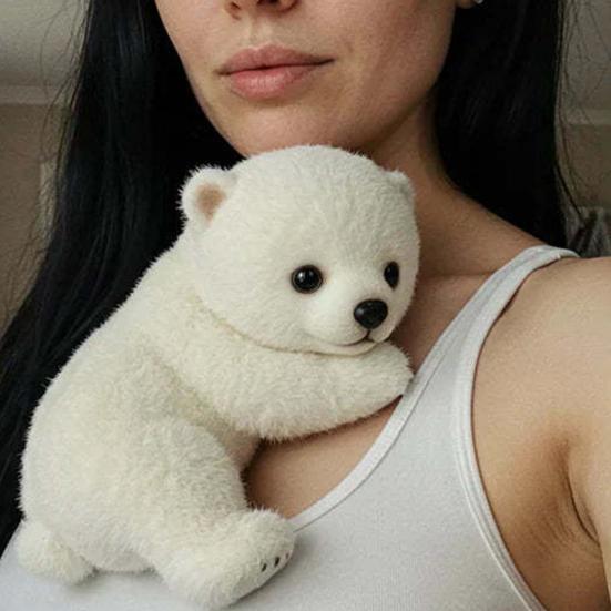 Yousheng Polar Bear Plush Doll 21/28cm Lovely Family Stuffed Placating Toy Soft And Cuddly Plushie Gift for Children