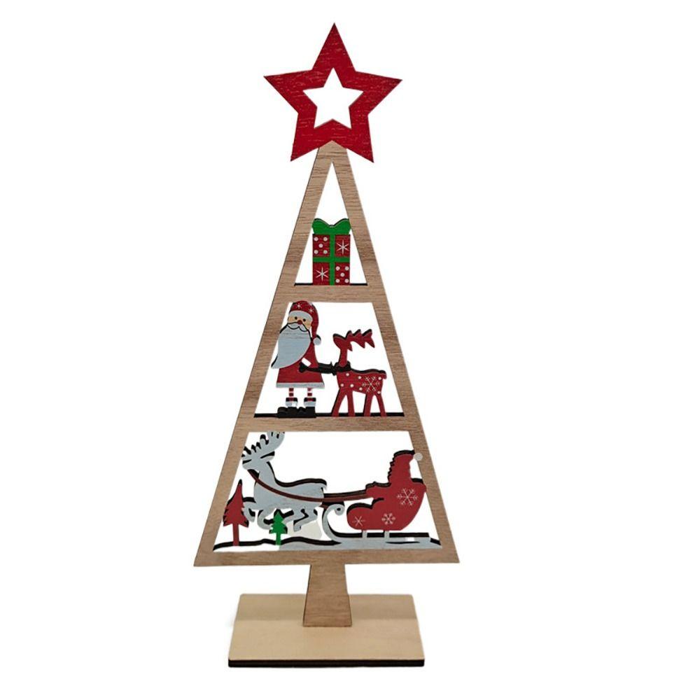 Multicolor Christmas Decoration Xmas Tree Shape Tabletop Ornament  Holiday Decoration