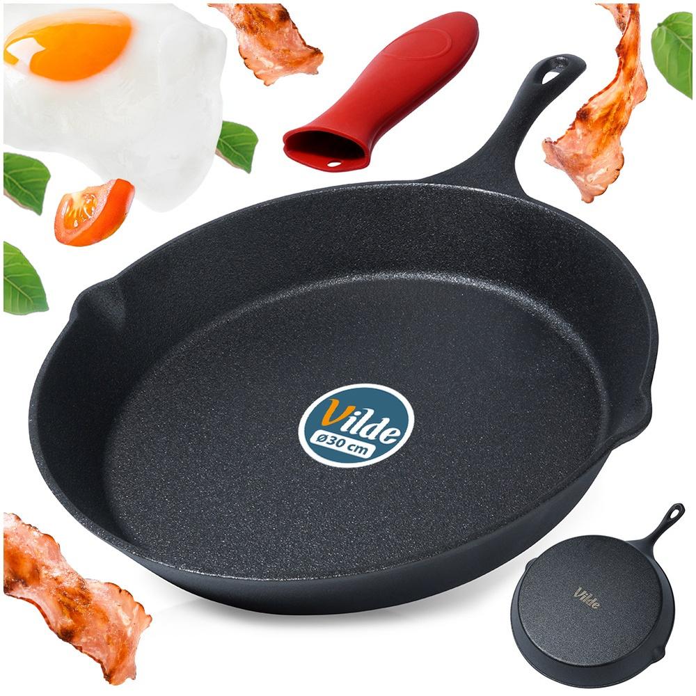 Padella in ghisa con coperchio in silicone CAST LINE 30 cm