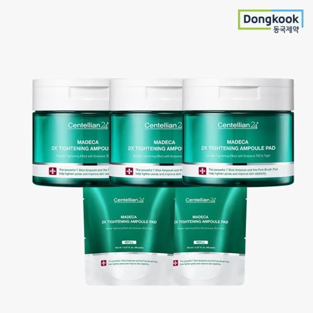 

[CENTELLIAN24] Madeca Double Tightening Ampoule Pads 3 Packs + 2 Refills of 60 Sheets