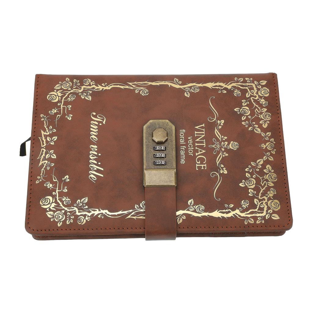 Password Book Multipurpose Portable Fashionable Exquisite Europn Vintage Lock Diary for Writing