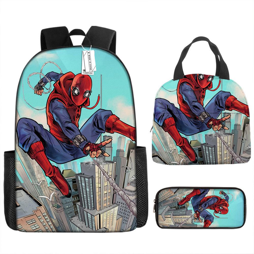 Backpack Elementary School Bag Children'S Lunch Bag Pencil Case Three-Piece Set