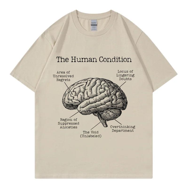 

Funny Anatomical Brain TShirt Unisexs Womens Fashion Vintage Short Sleeve T Shirt Summer Casual Oversized Short Sleeve TShirts 4XL