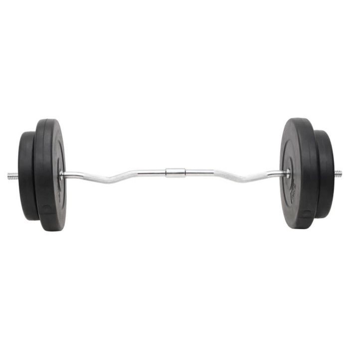 3145031 vidaXL Dumbbell and Barbell Set with Plates 120 Kg