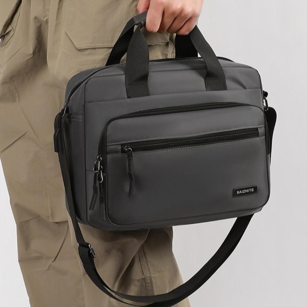 Großvolumige Herren Business-Aktentaschen Oxford-Stoff Umhängetasche Einfache Laptops Handtasche Mann