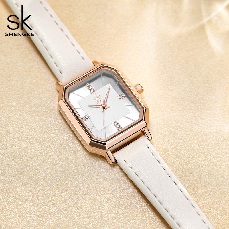 Ladies Watch Women'S Retro Niche Square Watch Belt Watch Premium Diamond Women'S Watch 0175
