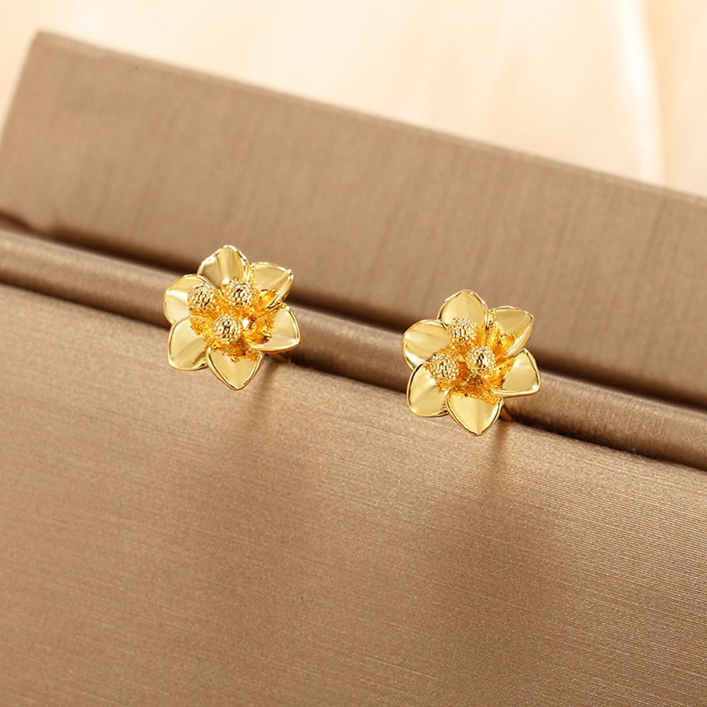 Vintage Earrings Flowers Ear Studs For Girl Simple Jewelry Fashion Classic Earrings Jewelry Party Gifts