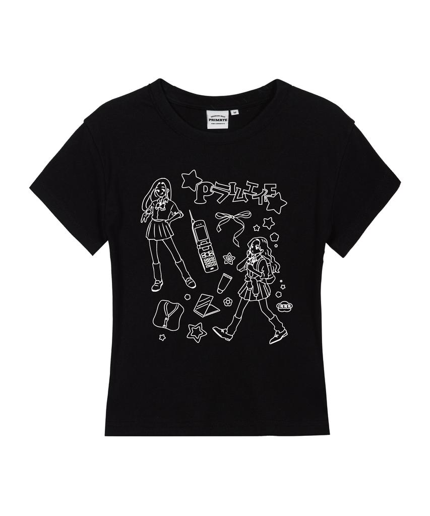 PRIMATE S Girl Women'S Slim Fit Short Sleeve T-Shirt 5 Colors
