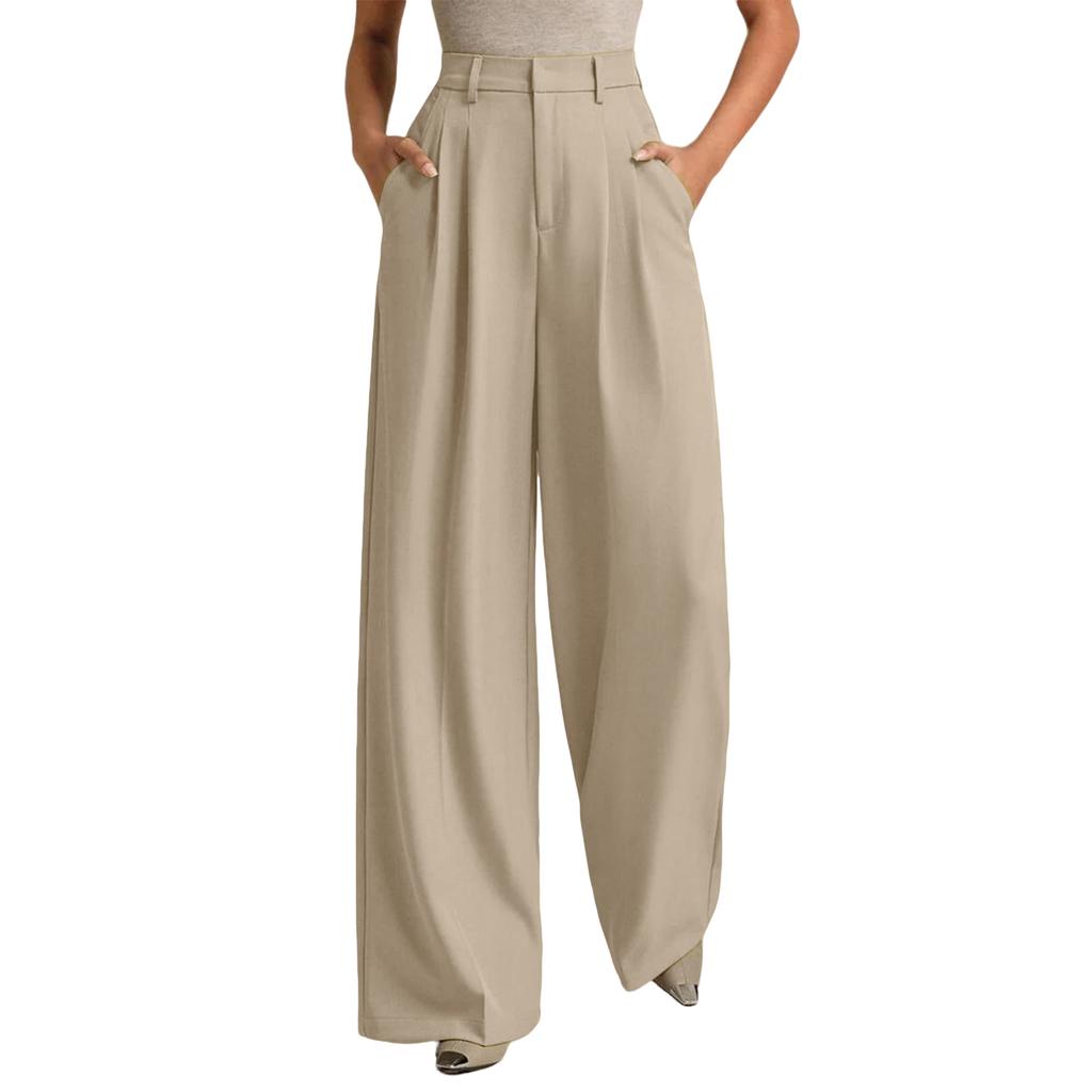 Omen's Work Pants Wide Leg Dress Pants High Waisted Casual Business Pants Slacks