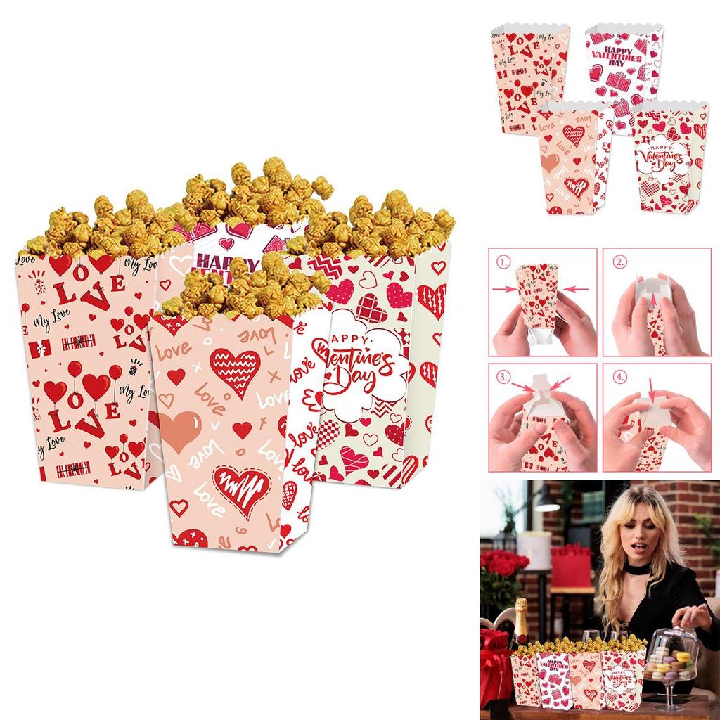Valentinstag Liebe Dich Feiertag Papier Snackbehälter Mit Umweltfreundlichem Material Für Veranstaltungen Und Feiern