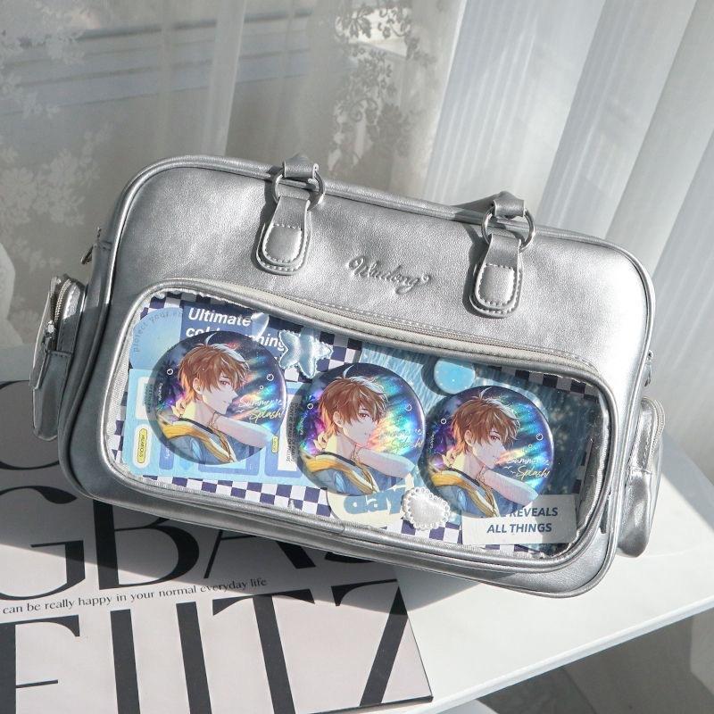 

Shop Original Japanese Versatile Crossbody Transparent Small Food Quantity Bar Second Dimensional Pain Bag Girl [Barn Girl] серебряный