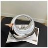 Hot Selling Creative Design Women's Top-Handle Bag PVC Metallic Luster Half Moon Banquet Women's Bag 2026 New Luxury Handbag