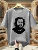 Bud Spencer Ritratto Bianco e Nero Silhouette Stampa T-shirt Unisex Unisex Vintage Film Cotone Bianco Grafica Manica Corta T-shirt
