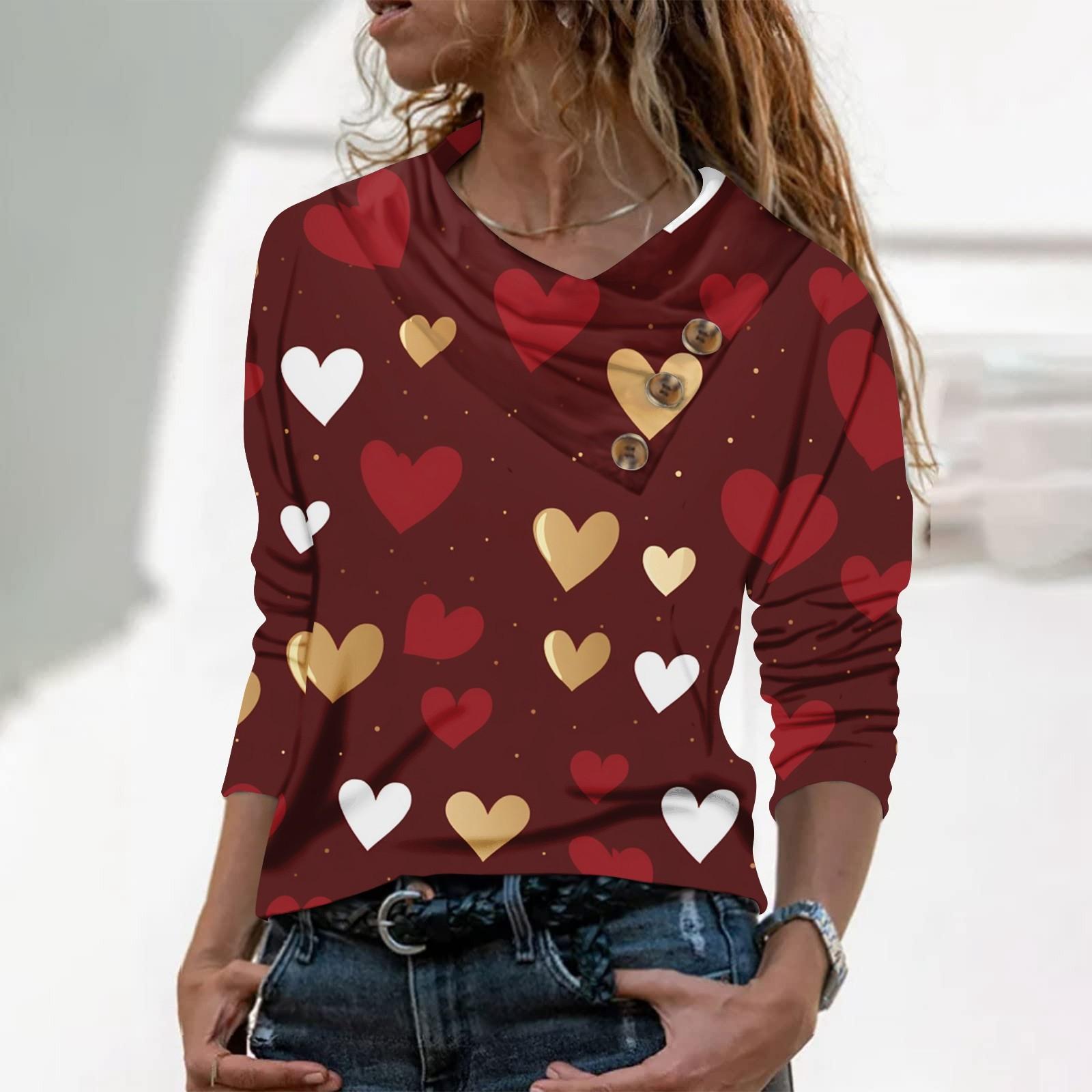 

Женская повседневная рубашка с длинными рукавами и V-образным вырезом на пуговицах с модной футболкой с принтом XXXL