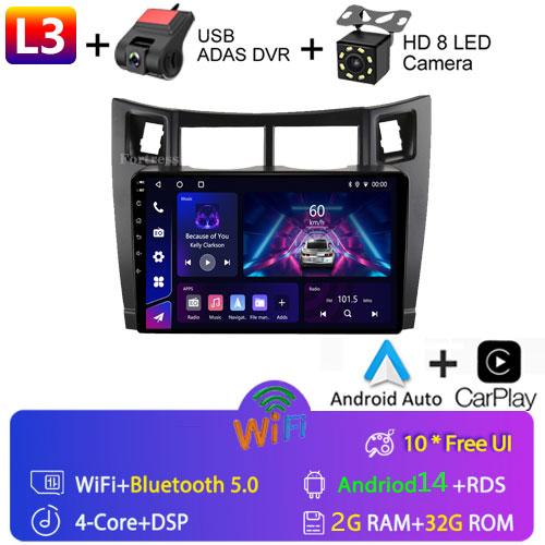 4G+64G Car Multimedia Player for Toyota Yaris 2007 Radio Fascia Car Radio 2005 - 2012 Android GPS Navigator 2 Din carplay stereo