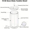 Reusable Mason Jar Cups Break-Resistant Snow Globe Tumbler Gift Water Bottles  Holiday Gifts