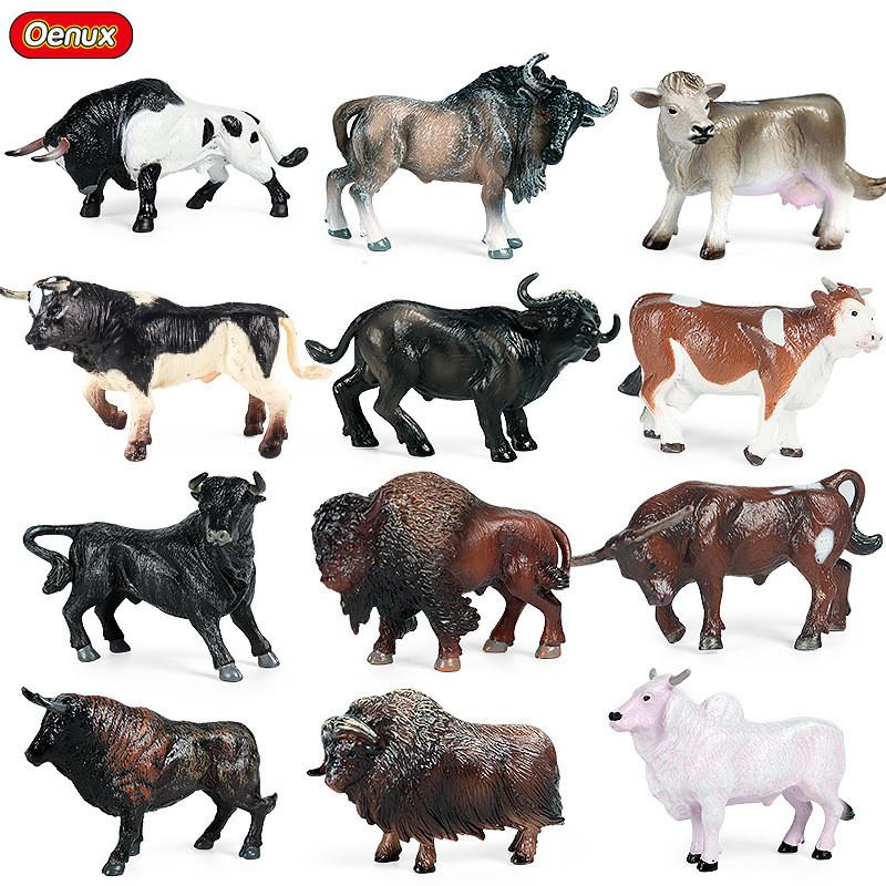 Animal Cattle Sculpture Toy Collection Set For Children Learning And Giving Gift