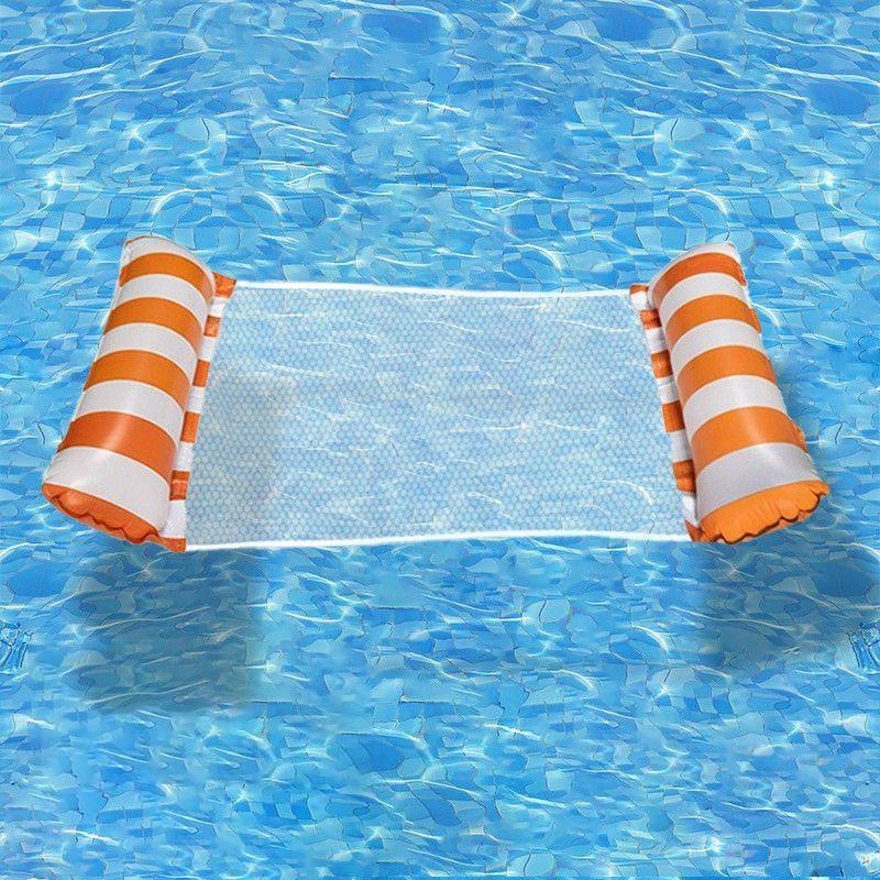 Summer Inflatable Foldable Floating Row Swimming Pool Water Hammock  PVC Air Mattresses Bed Beach Water Sports Lounger Chair