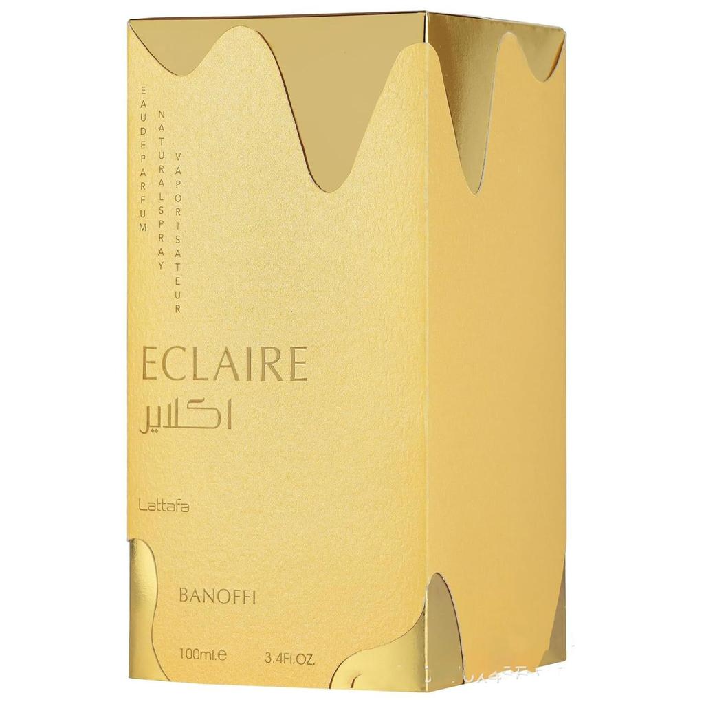 Lattafa Eclaire Women's Perfume, Yellow Creamy Ice Cream Scent, Long Lasting Fragrance, Fresh & Sweet, 50ml