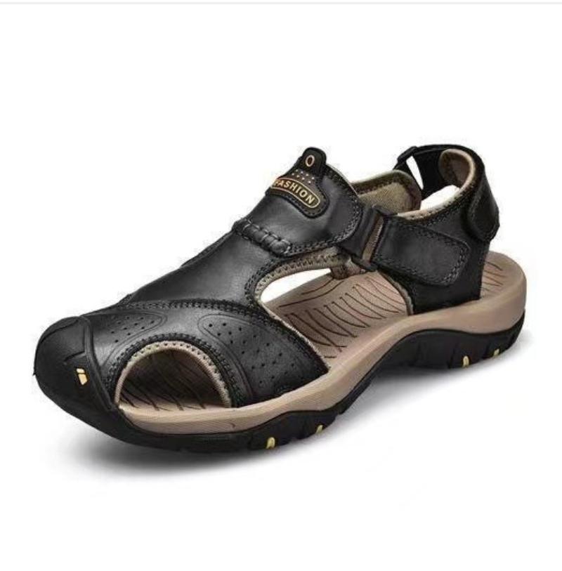 Sandals Men's Large-Size Shoes Summer Casual Shoes Korean Style Trendy Versatile Soft Sole Men's Baotou Beach Shoes Breathable