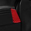 2Pcs Red Carbon Fiber Interior Steering Wheel Side Cover For Dodge Charger 15-22